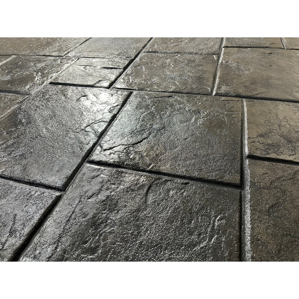 Decorative stamped concrete surface