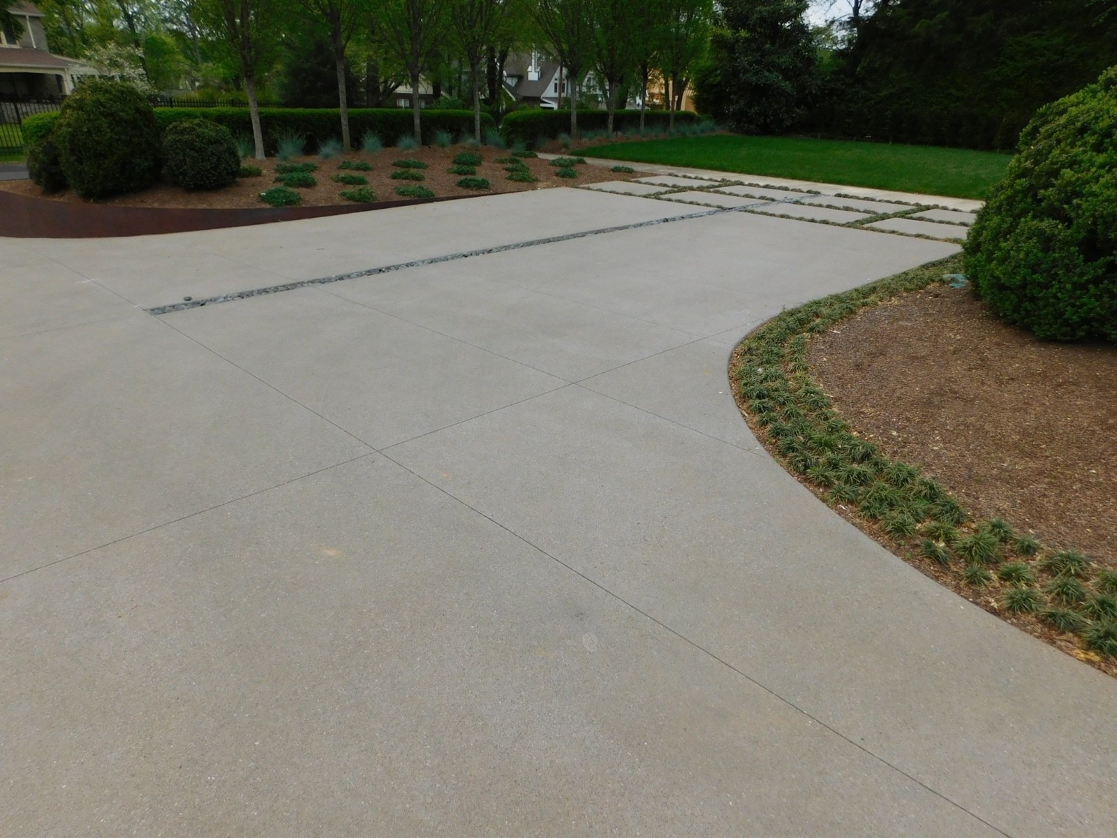 Top-Cast concrete with a fine sand-textured surface
